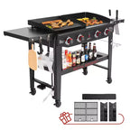 Royal Gourmet 4-Burner Propane Grill & Griddle 48000 BTU Combo Grill GD405ATG Black