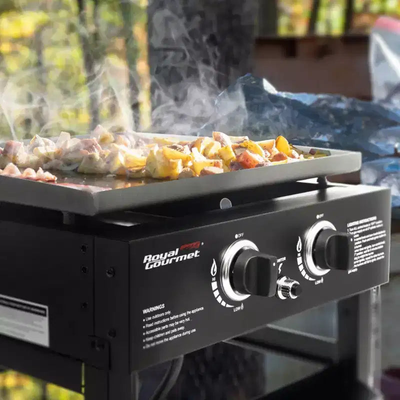 Royal Gourmet 2-Burner Flat Top Griddle 30000 BTU Gas Grill GB2000NTG Black