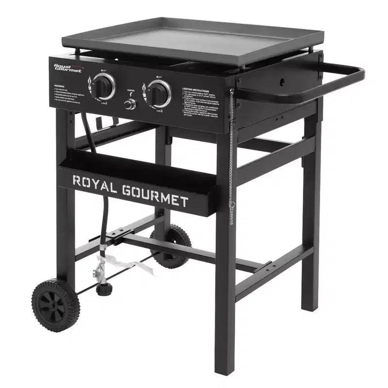 Royal Gourmet 2-Burner Flat Top Griddle 30000 BTU Gas Grill GB2000NTG Black
