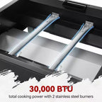 Royal Gourmet 2-Burner Flat Top Griddle 30000 BTU Gas Grill GB2000NTG Black