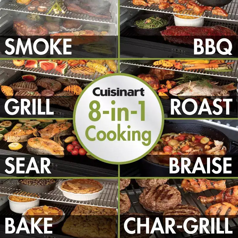 Fumoir et barbecue à granulés portable Cuisinart CPG-256 gris et noir