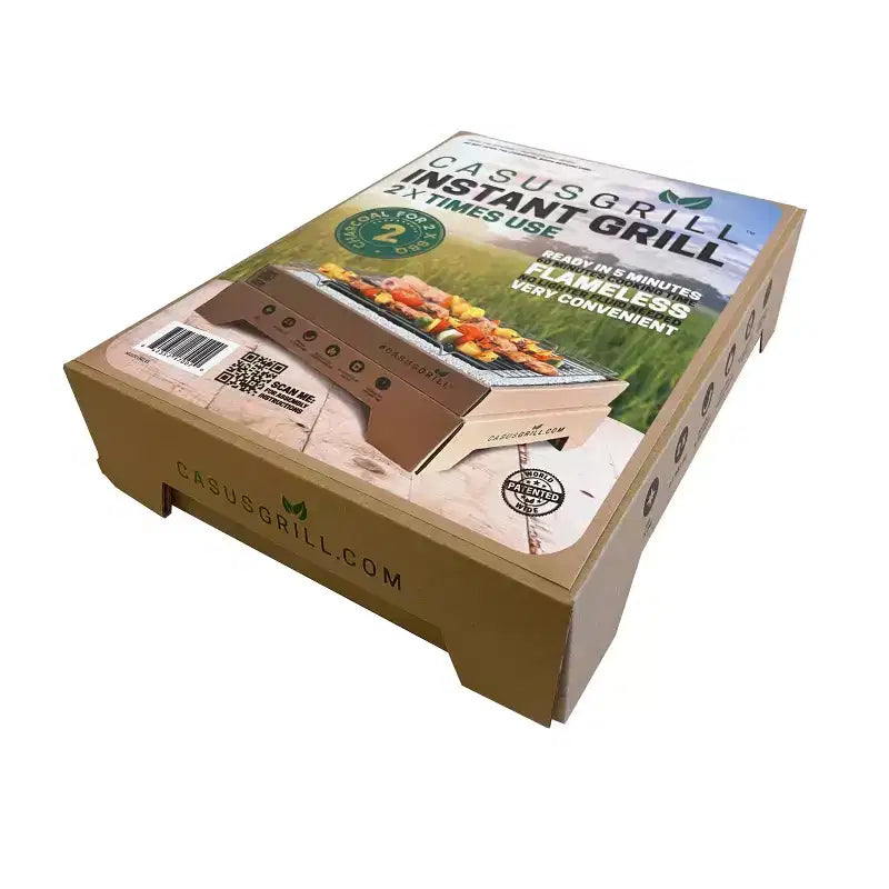 CasusGrill Barbecue jetable 2 utilisations EV0100-ENG-100-02 Marron