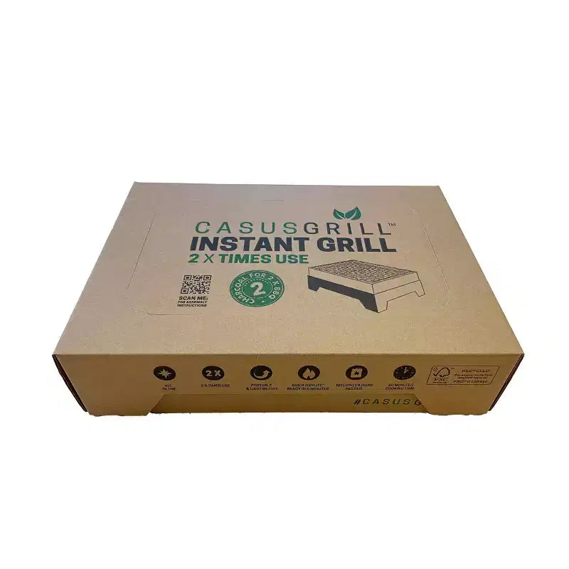 CasusGrill Barbecue jetable 2 utilisations EV0100-ENG-100-02 Marron