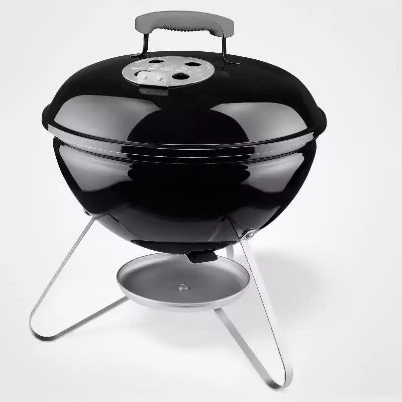Weber 14" 10020 Portable Grill: Charcoal, Weather-Resistant, Porcelain-Coated, Steel Grates, 147 sq. in. Cooking Area