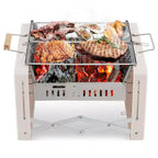 WELLFOR Barbecue portable au charbon de bois 15" W-11412 Beige