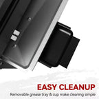 Royal Gourmet 4-Burner 48000 BTU Iron Portable Flat Top Gas Combination Grill GD401CTG Black