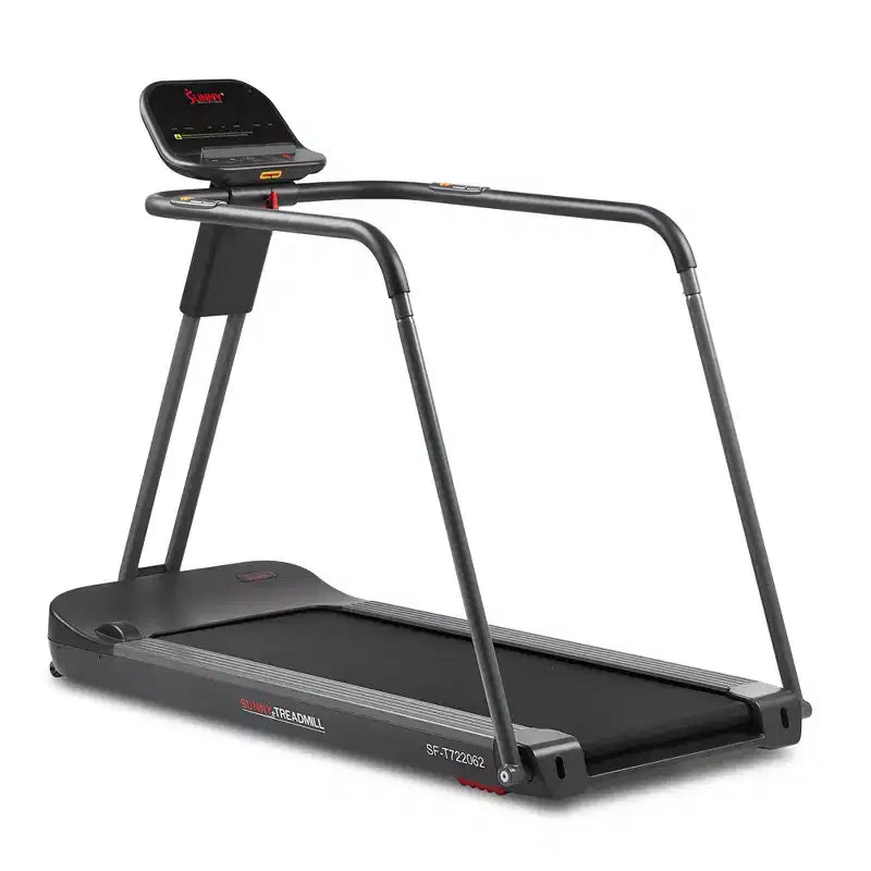 Tapis de course large Sunny Health & Fitness Endurance Cardio avec mains courantes et Bluetooth