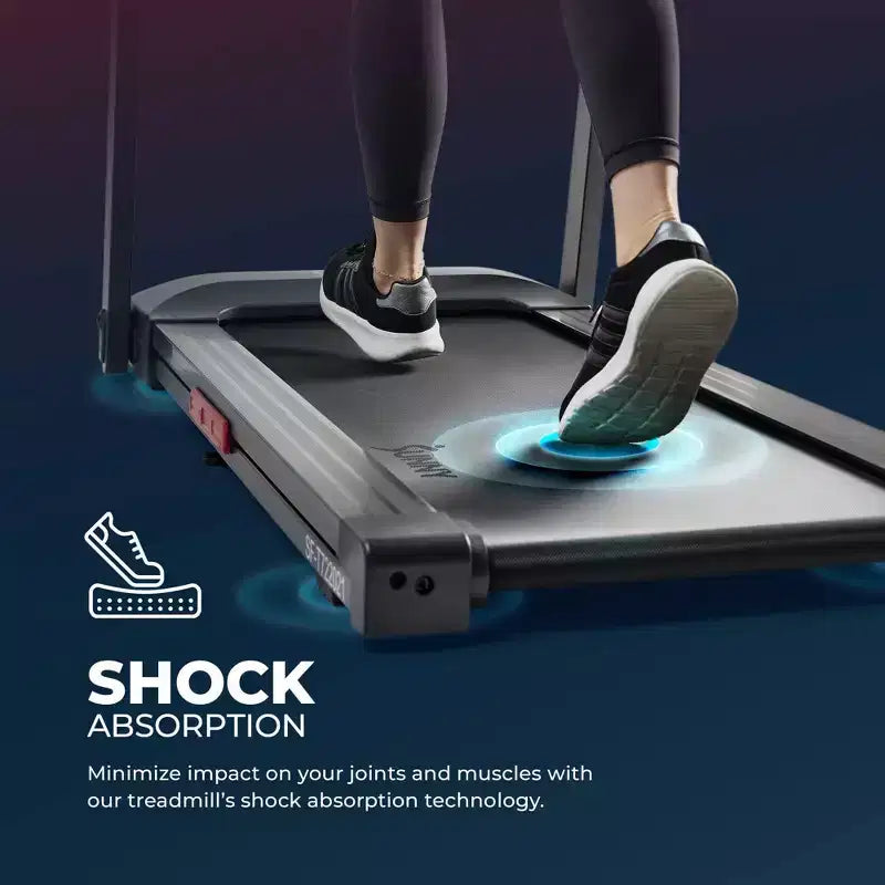 Tapis roulant électrique interactif et fin Sunny Health & Fitness