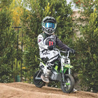 Mini-moto électrique Razor SX350 Dirt Rocket McGrath - Verte : Cadre en acier, moteur 250 W