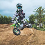 Mini-moto électrique Razor SX350 Dirt Rocket McGrath - Verte : Cadre en acier, moteur 250 W