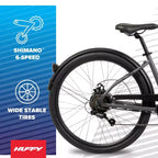 Huffy Vienna 27.5" 36V E-Bike for Adults - Matte Storm