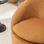 Swivel Barrel Chair - 360掳 Rotation - Boucle Fabric