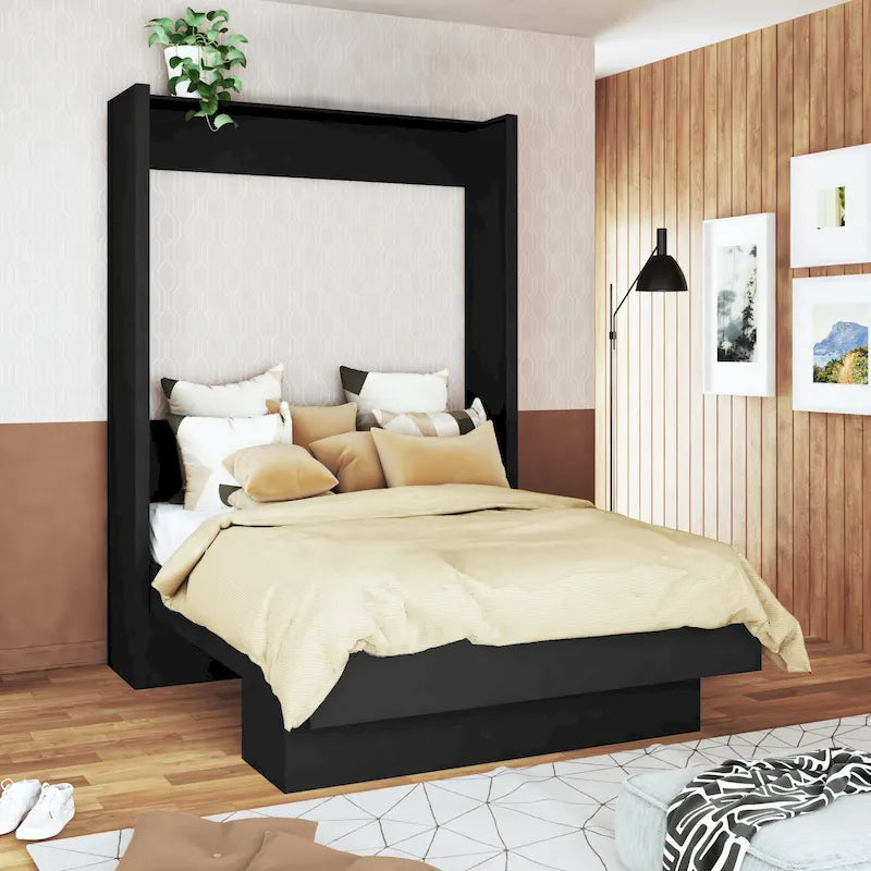 Oakland Living Easy Lift Brazilian Queen Contemporary Murphy Bed with Shelf