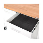 HOME Work Center Island Table with Solid Wood Top, 48 W x 24 D x 36 H, White