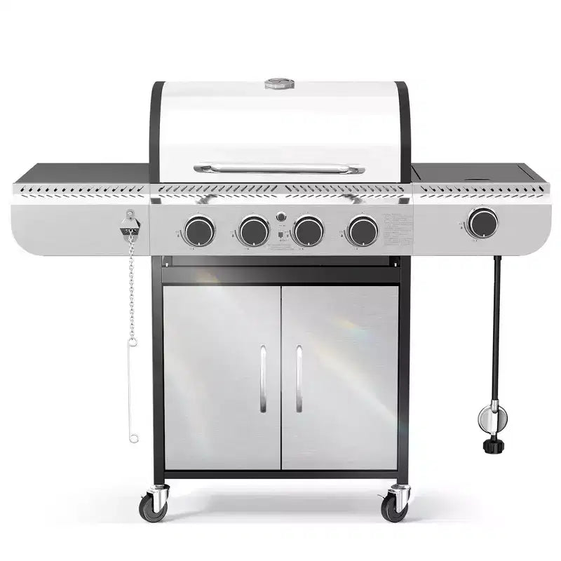 R.W. FLAME 42,000 BTU Propane BBQ Gas Grill  Enamel Grates, Removable Grease Tray, Perfect for Outdoor Cooking, Camping, Backyard, Patio & Deck