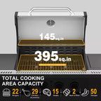 R.W. FLAME 42,000 BTU Propane BBQ Gas Grill  Enamel Grates, Removable Grease Tray, Perfect for Outdoor Cooking, Camping, Backyard, Patio & Deck