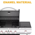 R.W. FLAME 42,000 BTU Propane BBQ Gas Grill  Enamel Grates, Removable Grease Tray, Perfect for Outdoor Cooking, Camping, Backyard, Patio & Deck