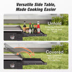 WARMOUNTS 32 Foldable Gas Griddle BBQ Grill Perfect for Outdoor Gathering