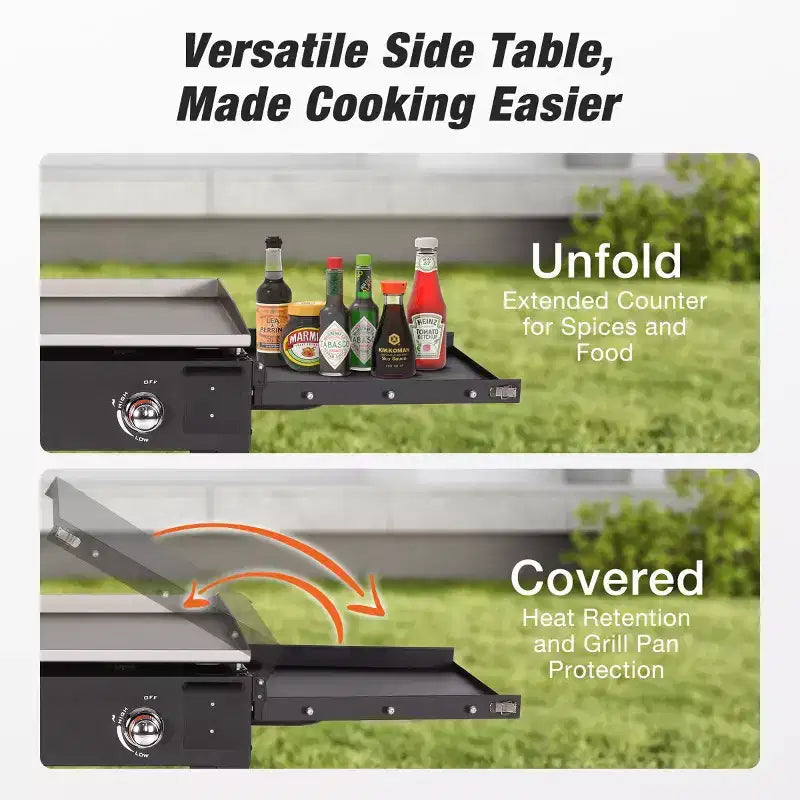 WARMOUNTS 32 Foldable Gas Griddle BBQ Grill Perfect for Outdoor Gathering