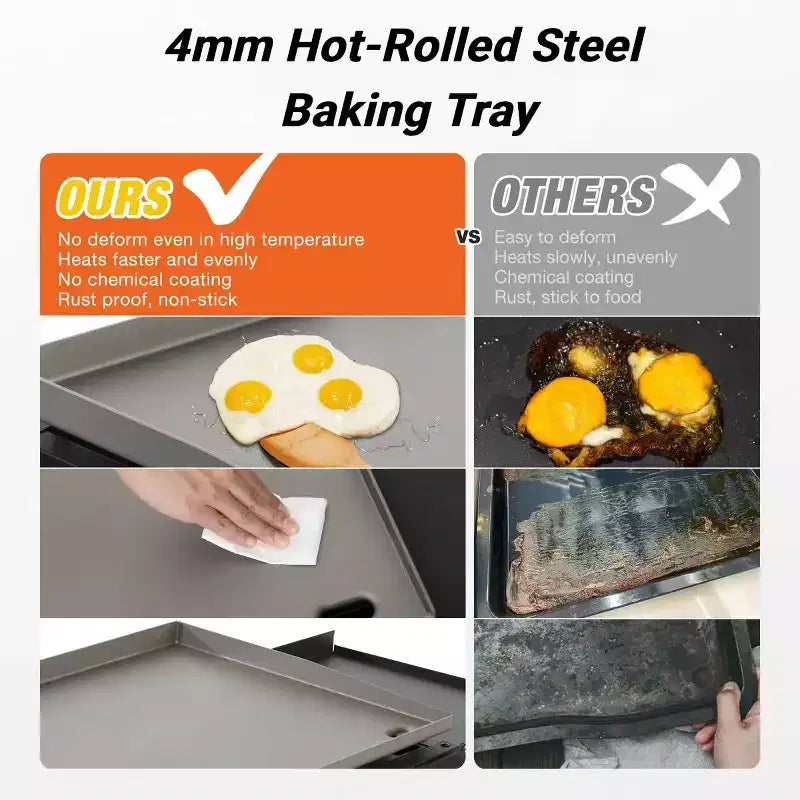 WARMOUNTS 32 Foldable Gas Griddle BBQ Grill Perfect for Outdoor Gathering