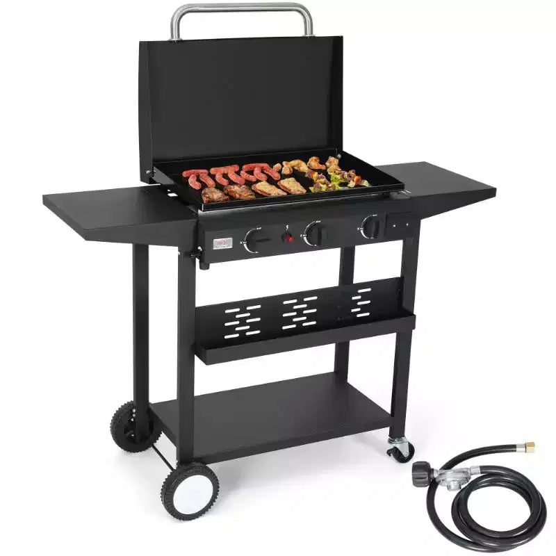 WARMOUNTS 23 Portable Gas Griddle BBQ Grill Perfect for Outdoor Gathering