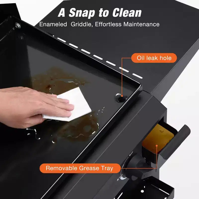 WARMOUNTS 23 Portable Gas Griddle BBQ Grill Perfect for Outdoor Gathering