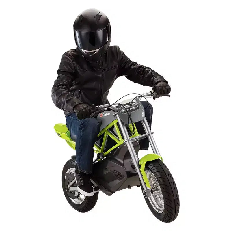 Moto électrique Razor RSF650 avec pneus pneumatiques, moteur à chaîne et compartiment caché supportant 100 kg et des vitesses de 27 km/h