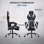 BestMassage Gaming Chair Office Computer Desk Chair Computer Chair with Footrest & Lumbar Support