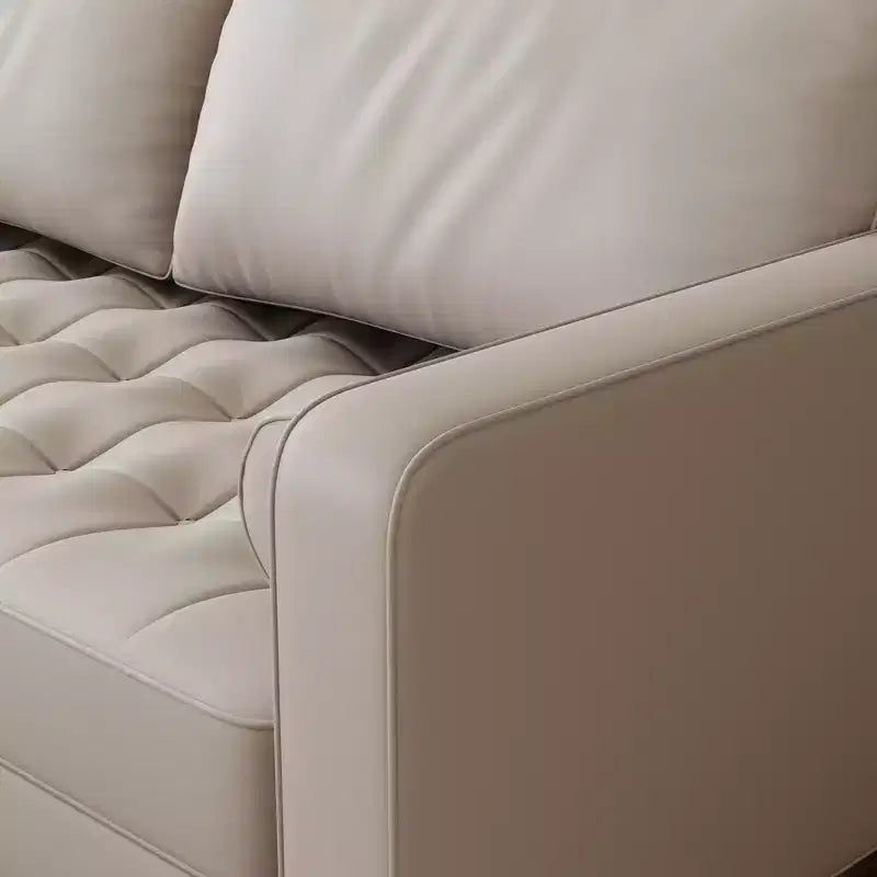 Tree City- 70 Faux Leather Loveseat Sofa, Mid-Century Modern 3-Seater Couch for Small Spaces, Apartment Living Room