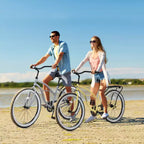 Steel Single Speed Bike 26 Inches, Steel Frame, Wide Wheels For Stability, Rear Pedal Brake, Multiple Colors Men'S Women'S Beach Cruiser Bike