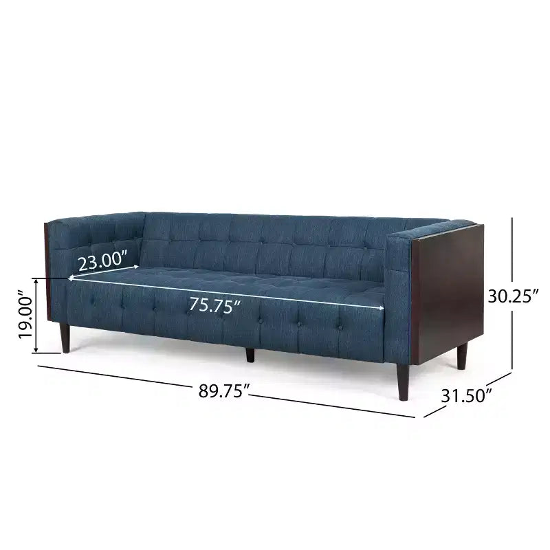 Canapé 3 places touffeté GDFStudio Croton Contemporary 89,75 en tissu/boucle