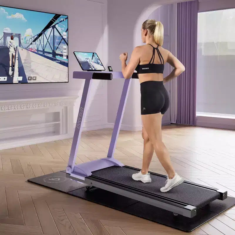 Tapis de course pliable 3 en 1 DeerRun A1 Pro+ conçu pour la maison, avec inclinaison de 6 %