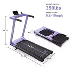 Tapis de course pliable 3 en 1 DeerRun A1 Pro+ conçu pour la maison, avec inclinaison de 6 %
