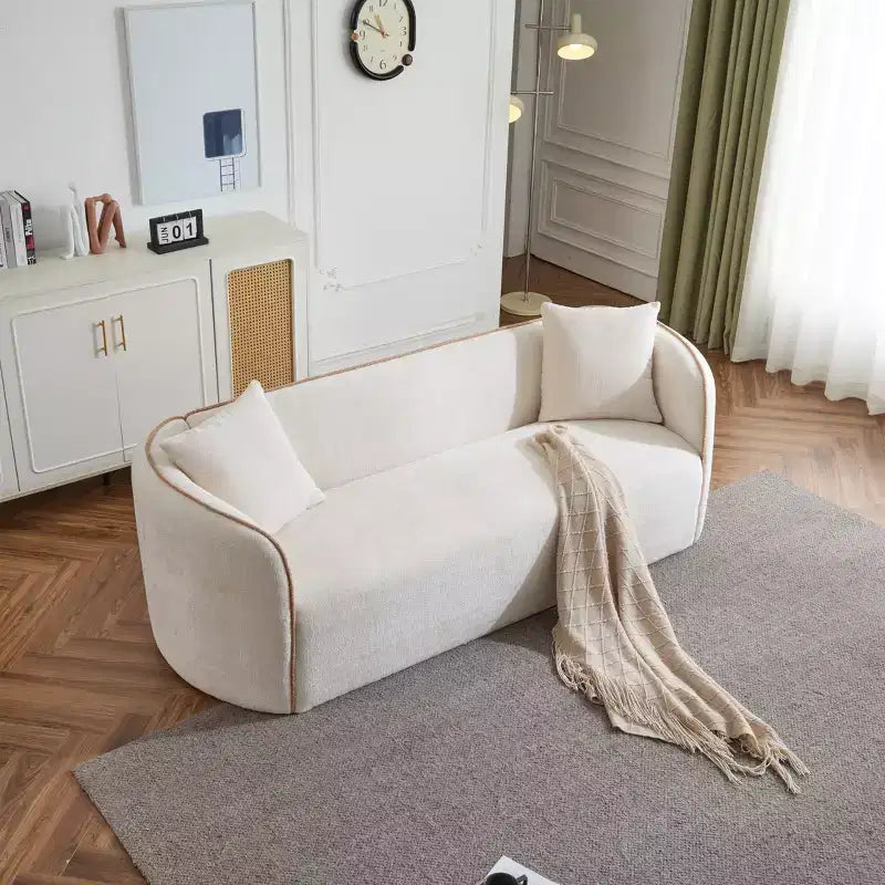Christopher Knight Home Lindsay Elegance 82 Curved 3-Seater Boucle Sofa