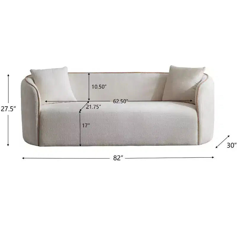 Christopher Knight Home Lindsay Elegance 82 Curved 3-Seater Boucle Sofa