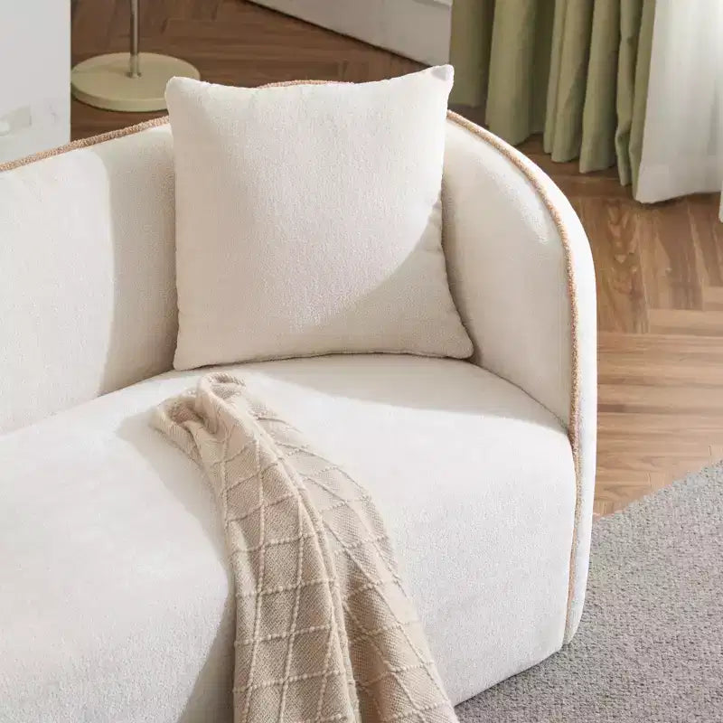 Christopher Knight Home Lindsay Elegance 82 Curved 3-Seater Boucle Sofa