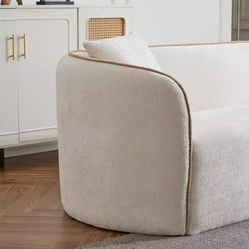 Christopher Knight Home Lindsay Elegance 82 Curved 3-Seater Boucle Sofa