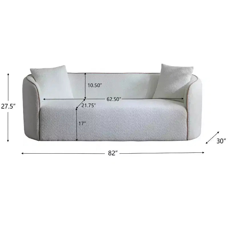 Christopher Knight Home Lindsay Elegance 82 Curved 3-Seater Boucle Sofa