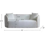 Christopher Knight Home Lindsay Elegance 82 Curved 3-Seater Boucle Sofa