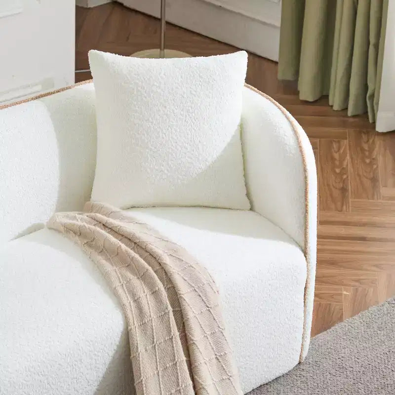 Christopher Knight Home Lindsay Elegance 82 Curved 3-Seater Boucle Sofa