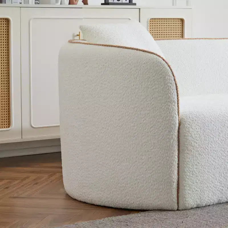 Christopher Knight Home Lindsay Elegance 82 Curved 3-Seater Boucle Sofa