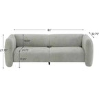 Canapé 3 places Christopher Knight Home Thodore Elegance 83, forme vague