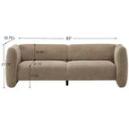Canapé 3 places Christopher Knight Home Thodore Elegance 83, forme vague