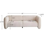 Canapé 3 places Christopher Knight Home Thodore Elegance 83, forme vague