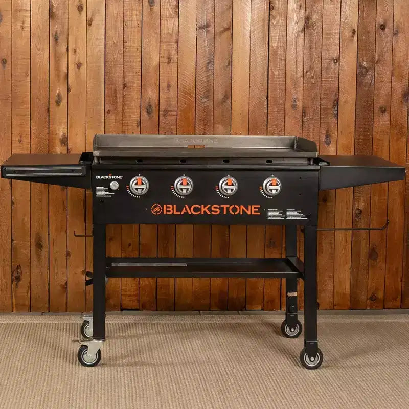 Plancha Blackstone 36 po Omnivore au propane, 4 brûleurs, barbecue d'extérieur, acier thermolaqué, surface de cuisson de 768 po², noir
