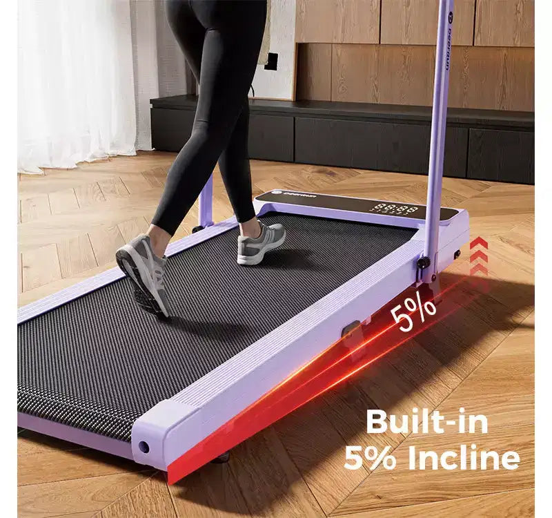 Tapis de course cardiotraining DeerRun A6 Plus, inclinaison de 5 %, vitesse réglable jusqu'à 12 km/h, 136 kg