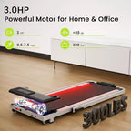 Tapis de course pliable 2-en-1 DeerRun A6 Plus 2026 Slim avec inclinaison de 5 %, Bluetooth et télécommande, 136 kg