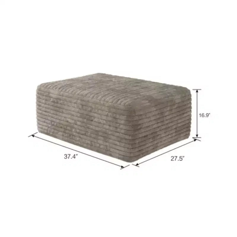 1 piece-37.40Sofa ottoman ,No Assembly Required,Camel(Plush Corduroy Fabric)