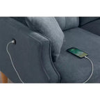 Canapé double en polyester imperméable avec chargement USB pratique