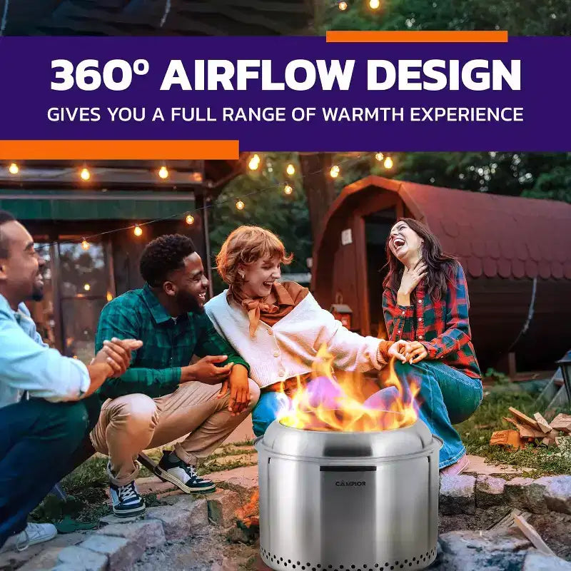 Big size firewood stove 45cm diameter wood burning smokeless fire pit stove